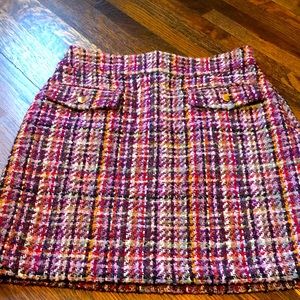 Loft Multicolor Tweed Skirt Size 0